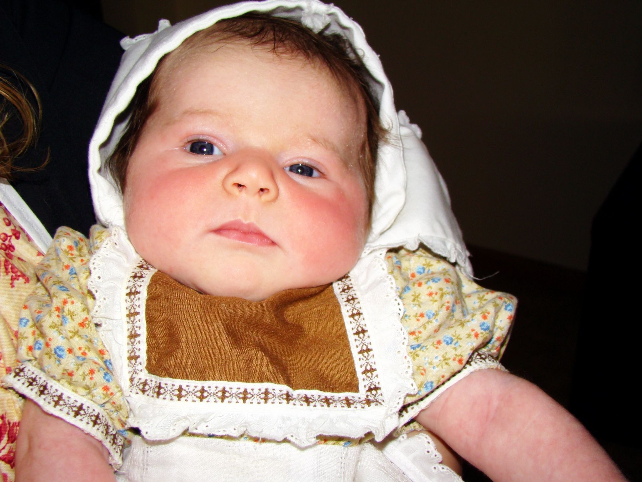 Abbie as a baby in her dutch costume