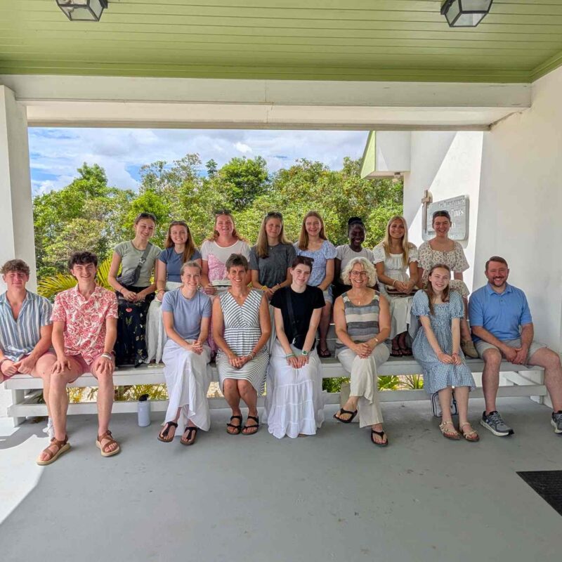 The complete Des Moines Christian School impact team poses for a group portrait at Kirk of the Pines church on Sunday, celebrating a week of heart transformation and community partnership.